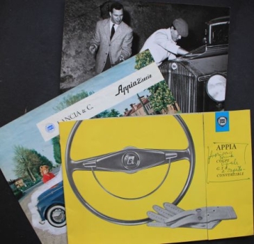Lancia Appia Coupe Convertible Serie 2 Modelprogram 1958 Carbrochure + Photo (6893)